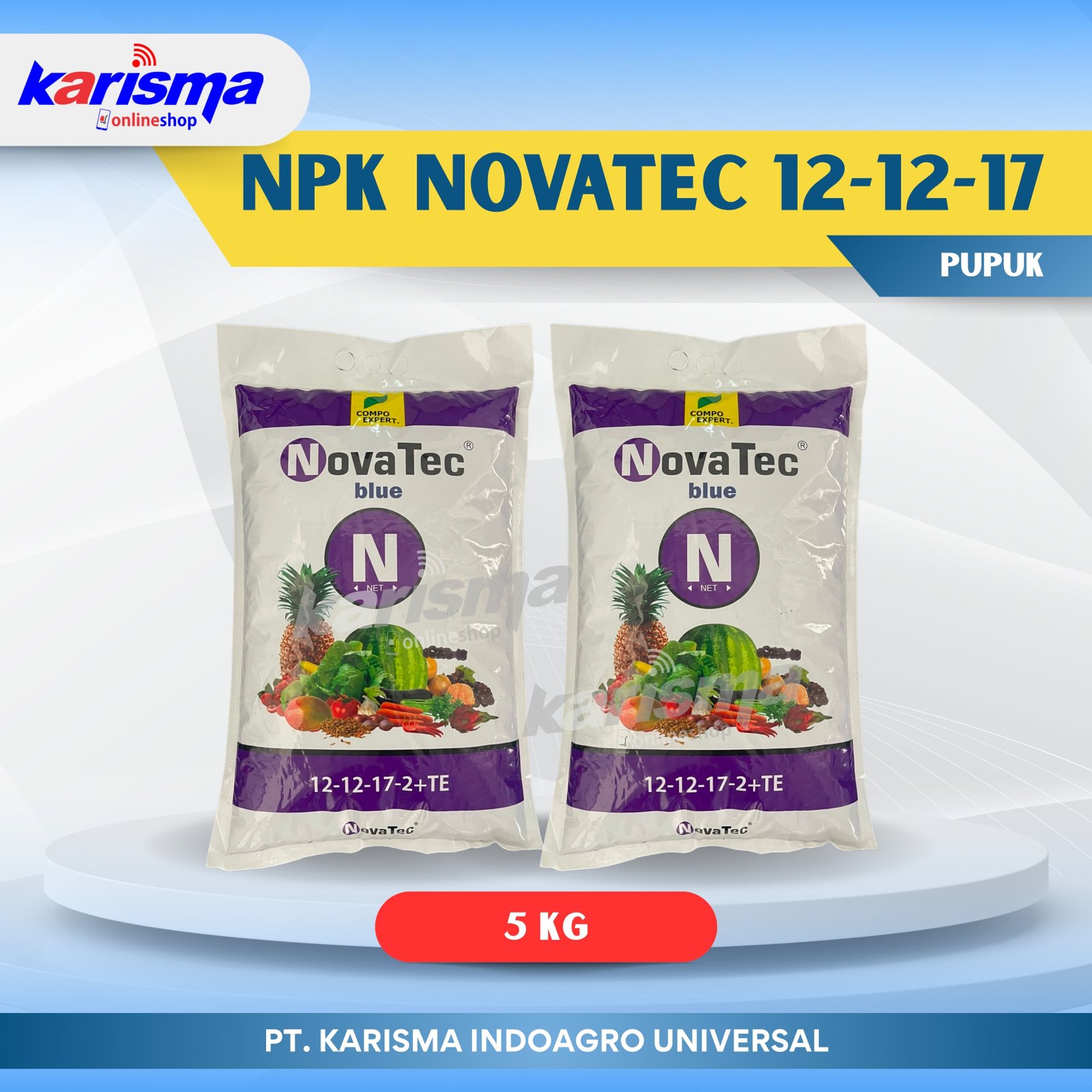 NPK Novatec 12-12-17 5 X 5 kg