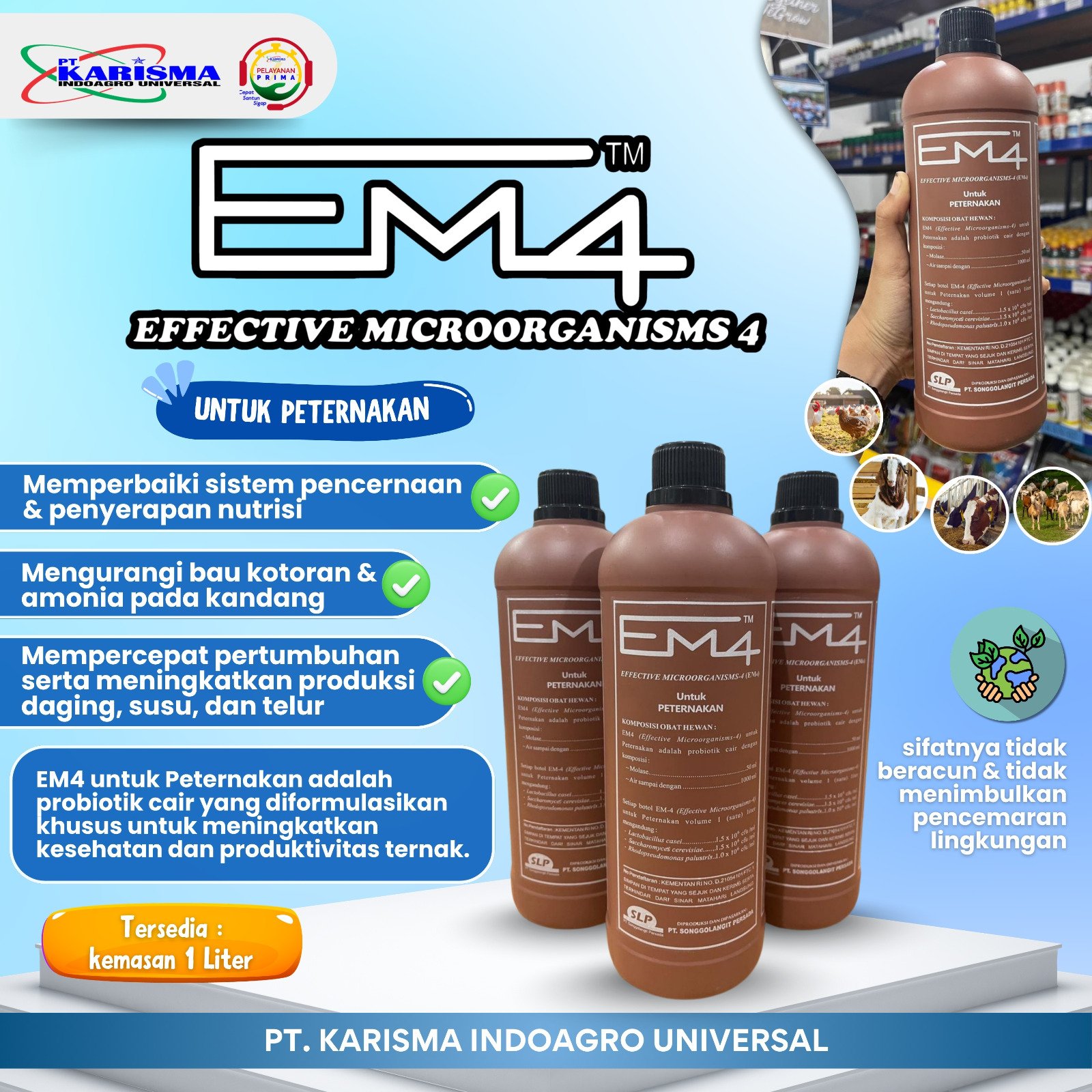 EM-4 Ternak (LC) 15 X 1 ltr