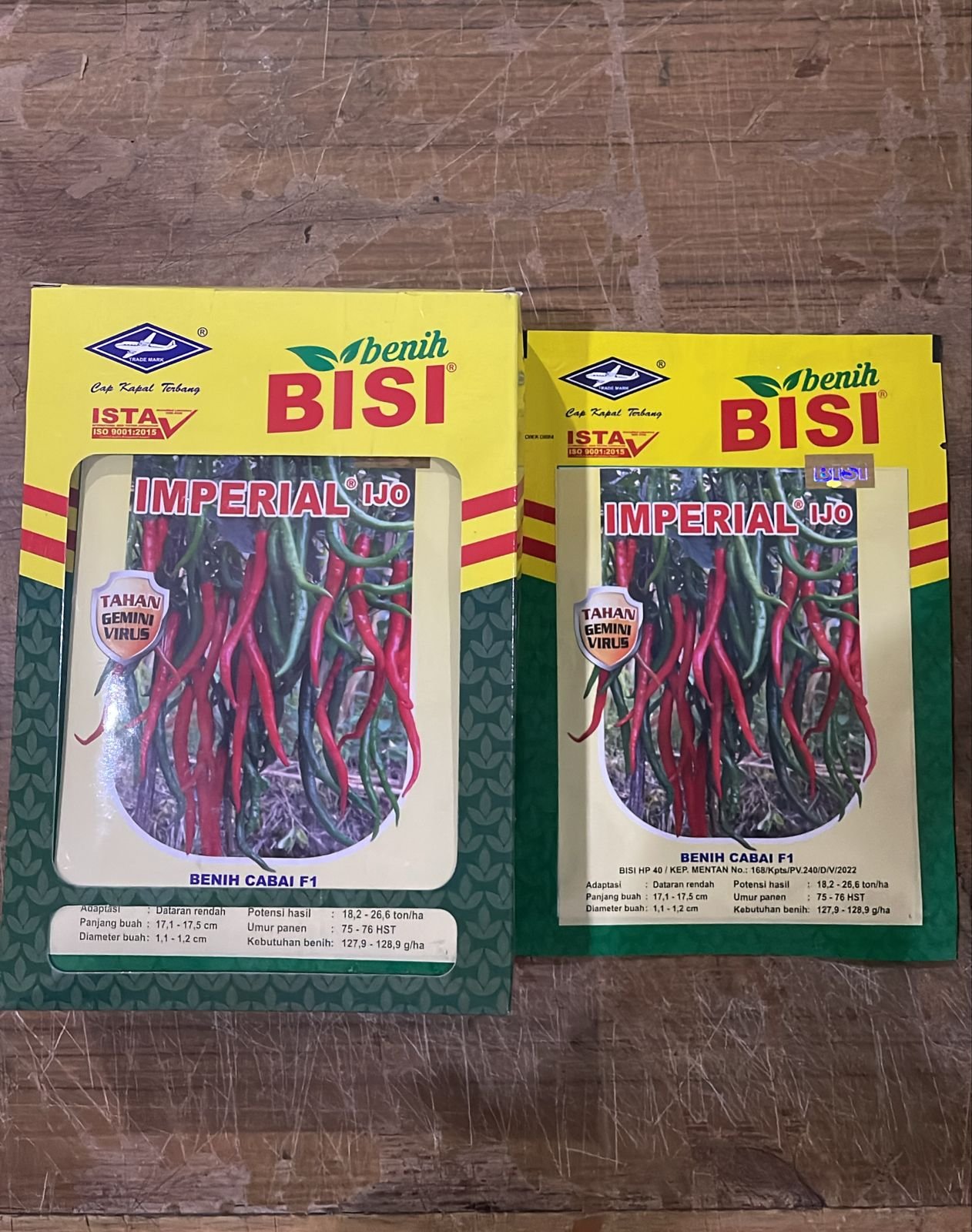 Cabe Imperial Ijo F1 20 X 12 X 2250 biji